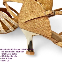 Giày Latin Nữ Sasan 130 Gót 6.5cm (130SS6P) - Da
