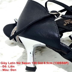 Giày Latin Nữ Sasan 130 Gót 6.5cm (130SS6P) - Đen