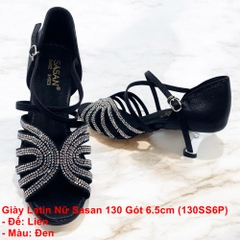 Giày Latin Nữ Sasan 130 Gót 6.5cm (130SS6P) - Đen