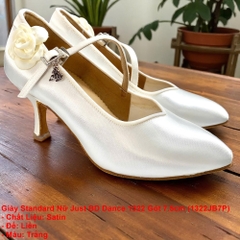 Giày Standard Nữ Just BDDance 1322 Gót 7.5cm (1322JB7P) - Trắng + Size