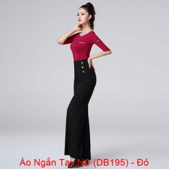 (Doubl) Áo Cổ Tròn, Ngắn Tay Nữ (DB195) - Đỏ + Size