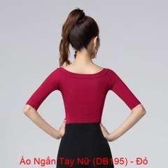 (Doubl) Áo Cổ Tròn, Ngắn Tay Nữ (DB195) - Đỏ + Size