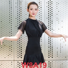 Váy Đen Tay Ngắn WJJDance (W8A19) - Đen + Size