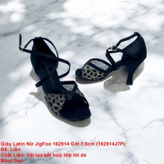 Giày Latin Nữ JigFoo 162914 Gót 7.5cm (162914J7P) - Đen