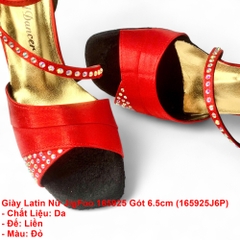 Giày Latin Nữ JigFoo 165925 Gót 6.5cm (165925J6P) - Đỏ