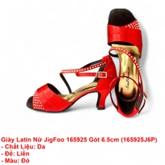 Giày Latin Nữ JigFoo 165925 Gót 6.5cm (165925J6P) - Đỏ