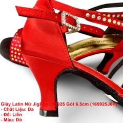 Giày Latin Nữ JigFoo 165925 Gót 6.5cm (165925J6P) - Đỏ