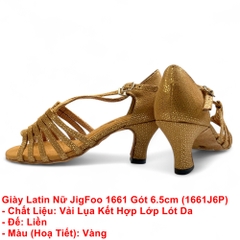 Giày Latin Nữ JigFoo 1661 Gót 6.5cm (1661J6P) - Vàng