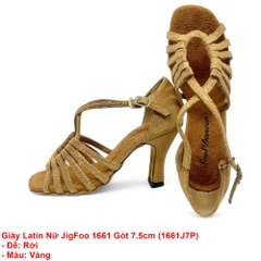 Giày Latin Nữ JigFoo 1661 Gót 7.5cm (1661J7P) - Vàng