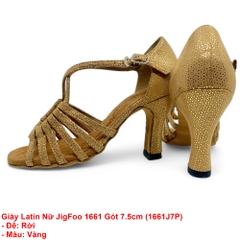 Giày Latin Nữ JigFoo 1661 Gót 7.5cm (1661J7P) - Vàng