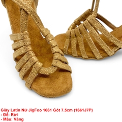 Giày Latin Nữ JigFoo 1661 Gót 7.5cm (1661J7P) - Vàng