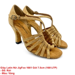 Giày Latin Nữ JigFoo 1661 Gót 7.5cm (1661J7P) - Vàng