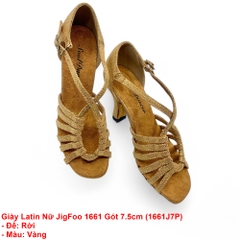 Giày Latin Nữ JigFoo 1661 Gót 7.5cm (1661J7P) - Vàng