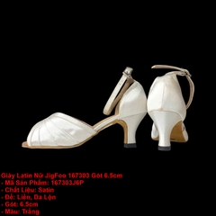 Giày Latin Nữ JigFoo 167303 Gót 6.5cm (167303J6P) - Trắng