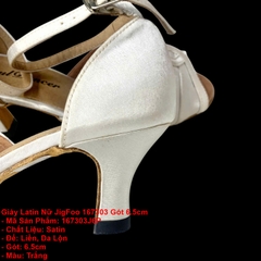 Giày Latin Nữ JigFoo 167303 Gót 6.5cm (167303J6P) - Trắng