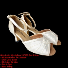 Giày Latin Nữ JigFoo 167303 Gót 6.5cm (167303J6P) - Trắng