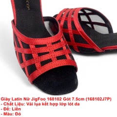 Giày Latin Nữ JigFoo 168102 Gót 7.5cm (168102J7P) - Đỏ