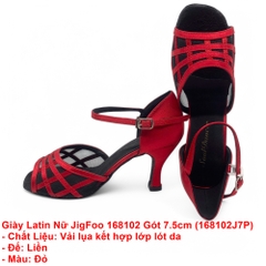 Giày Latin Nữ JigFoo 168102 Gót 7.5cm (168102J7P) - Đỏ