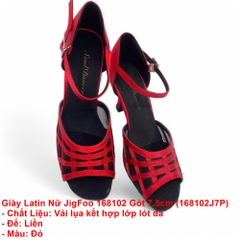 Giày Latin Nữ JigFoo 168102 Gót 7.5cm (168102J7P) - Đỏ