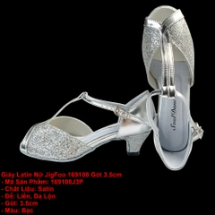 Giày Latin Nữ JigFoo 169108 Gót 3.5cm (169108J3P) - Bạc