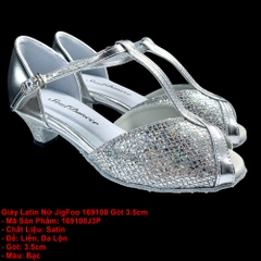Giày Latin Nữ JigFoo 169108 Gót 3.5cm (169108J3P) - Bạc