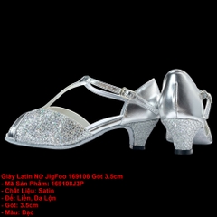Giày Latin Nữ JigFoo 169108 Gót 3.5cm (169108J3P) - Bạc