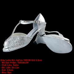Giày Latin Nữ JigFoo 169108 Gót 3.5cm (169108J3P) - Bạc