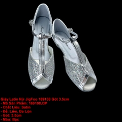 Giày Latin Nữ JigFoo 169108 Gót 3.5cm (169108J3P) - Bạc
