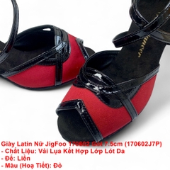 Giày Latin Nữ JigFoo 170602 Gót 7.5cm (170602J7P) - Đỏ