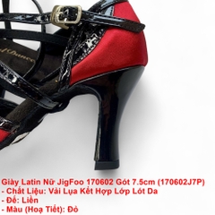 Giày Latin Nữ JigFoo 170602 Gót 7.5cm (170602J7P) - Đỏ