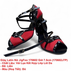 Giày Latin Nữ JigFoo 170602 Gót 7.5cm (170602J7P) - Đỏ
