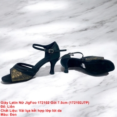Giày Latin Nữ JigFoo 172102 Gót 7.5cm (172102J7P) - Đen