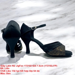 Giày Latin Nữ JigFoo 172102 Gót 7.5cm (172102J7P) - Đen