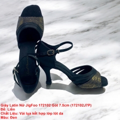 Giày Latin Nữ JigFoo 172102 Gót 7.5cm (172102J7P) - Đen
