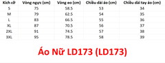 (CMJ) Áo Nữ LD173 (LD173) - Trắng + Size