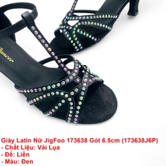 Giày Latin Nữ JigFoo 173638 Gót 6.5cm (173638J6P) - Đen