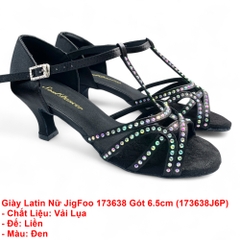 Giày Latin Nữ JigFoo 173638 Gót 6.5cm (173638J6P) - Đen