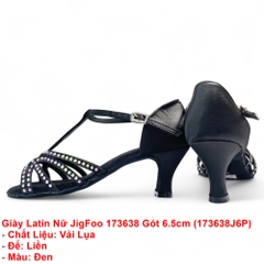 Giày Latin Nữ JigFoo 173638 Gót 6.5cm (173638J6P) - Đen