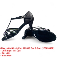 Giày Latin Nữ JigFoo 173638 Gót 6.5cm (173638J6P) - Đen