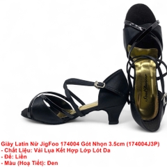 Giày Latin Nữ JigFoo 174004 Gót Nhọn (174004J3P) - Đen