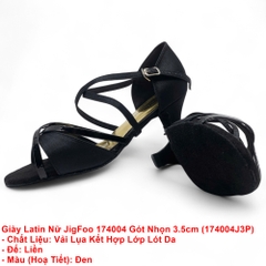 Giày Latin Nữ JigFoo 174004 Gót Nhọn (174004J3P) - Đen