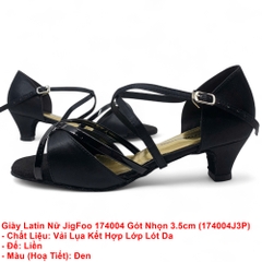 Giày Latin Nữ JigFoo 174004 Gót Nhọn (174004J3P) - Đen