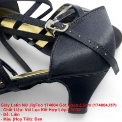 Giày Latin Nữ JigFoo 174004 Gót Nhọn (174004J3P) - Đen