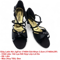 Giày Latin Nữ JigFoo 174004 Gót Nhọn (174004J3P) - Đen