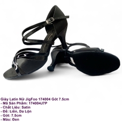Giày Latin Nữ JigFoo 174004 Gót 7.5cm (174004J7P) - Đen
