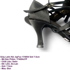 Giày Latin Nữ JigFoo 174004 Gót 7.5cm (174004J7P) - Đen