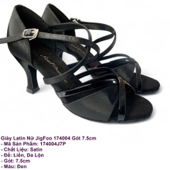 Giày Latin Nữ JigFoo 174004 Gót 7.5cm (174004J7P) - Đen