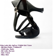 Giày Latin Nữ JigFoo 174004 Gót 7.5cm (174004J7P) - Đen