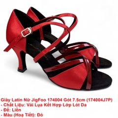 Giày Latin Nữ JigFoo 174004 Gót 7.5cm (174004J7P) - Đỏ