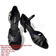 Giày Latin Nữ JigFoo 174501 Gót 7.5cm (174501J7P) - Đen